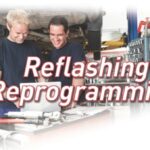 Automotive Technician Reprogramming a Car