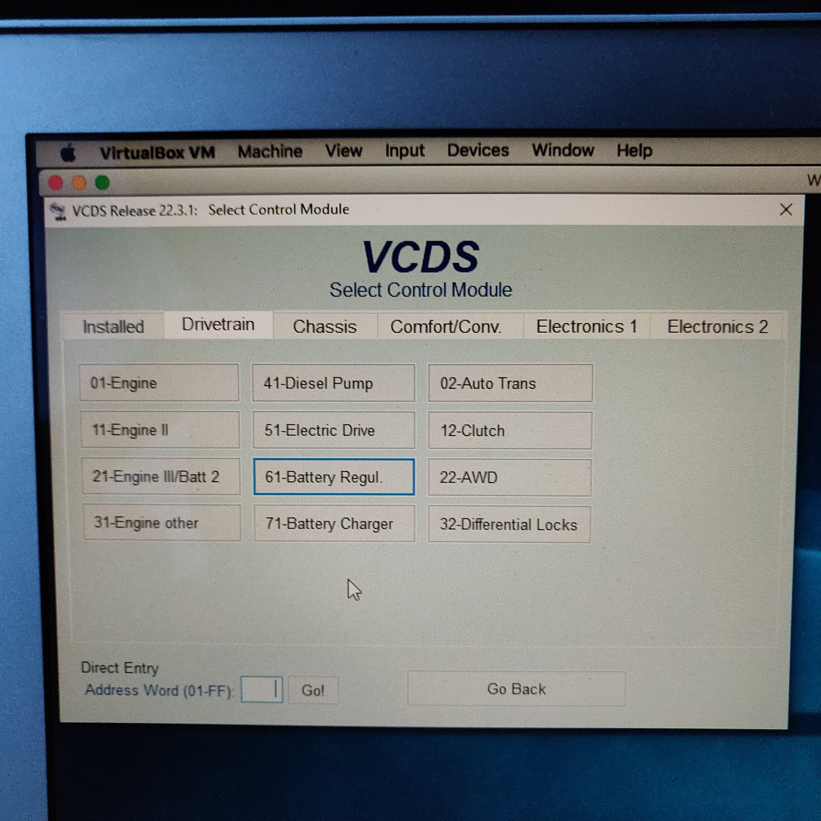 VCDS Drive Train Tab