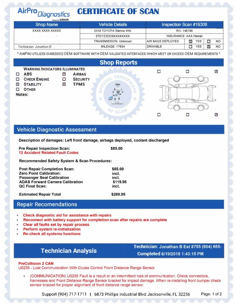 AirPro FieldPro Preliminary Scan