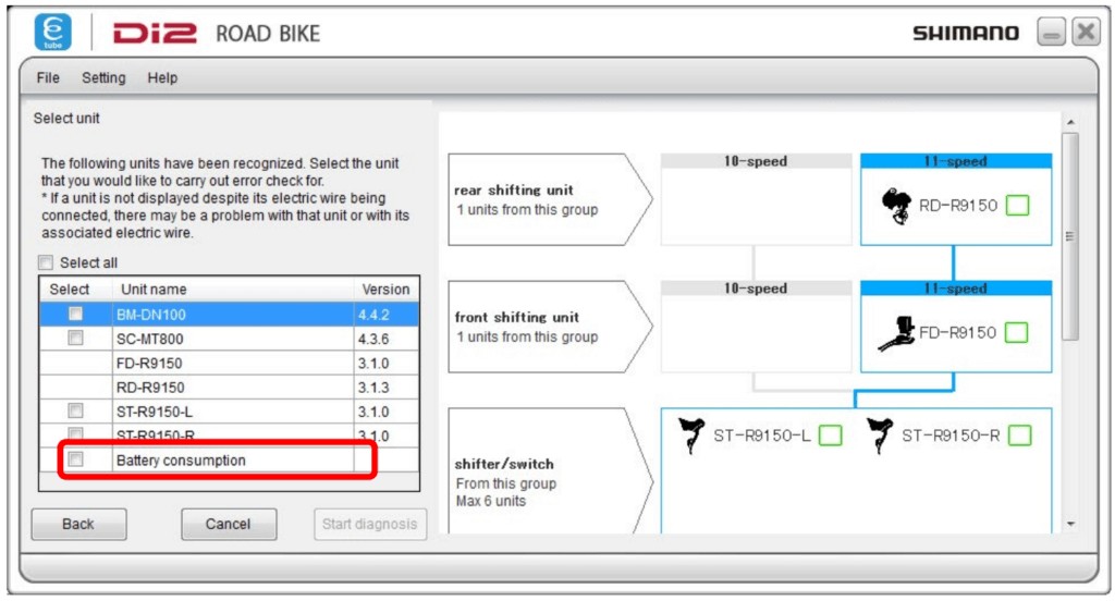 etube pce02 battery diagnostics