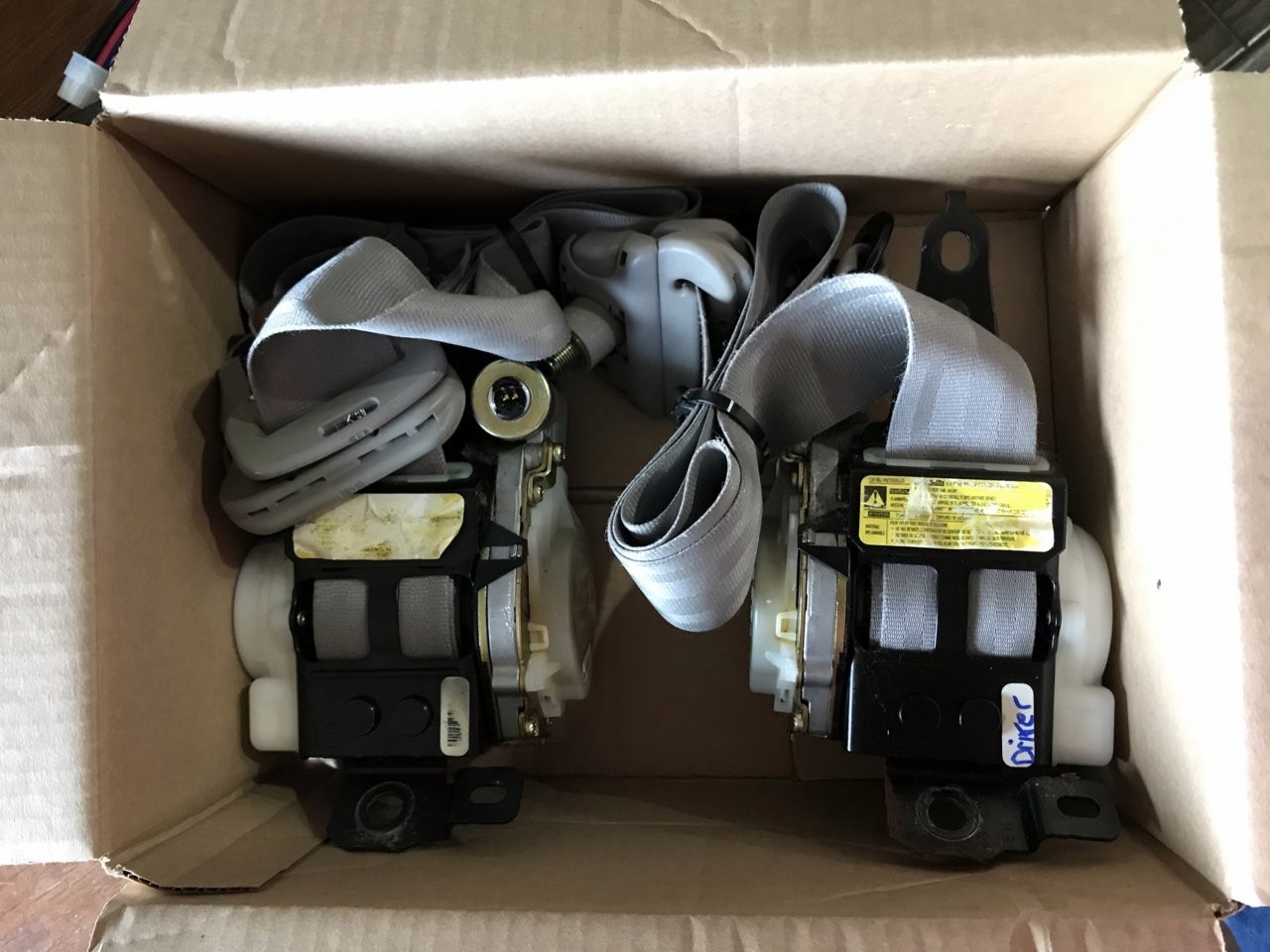 Seat Belts Packaged for Shipping