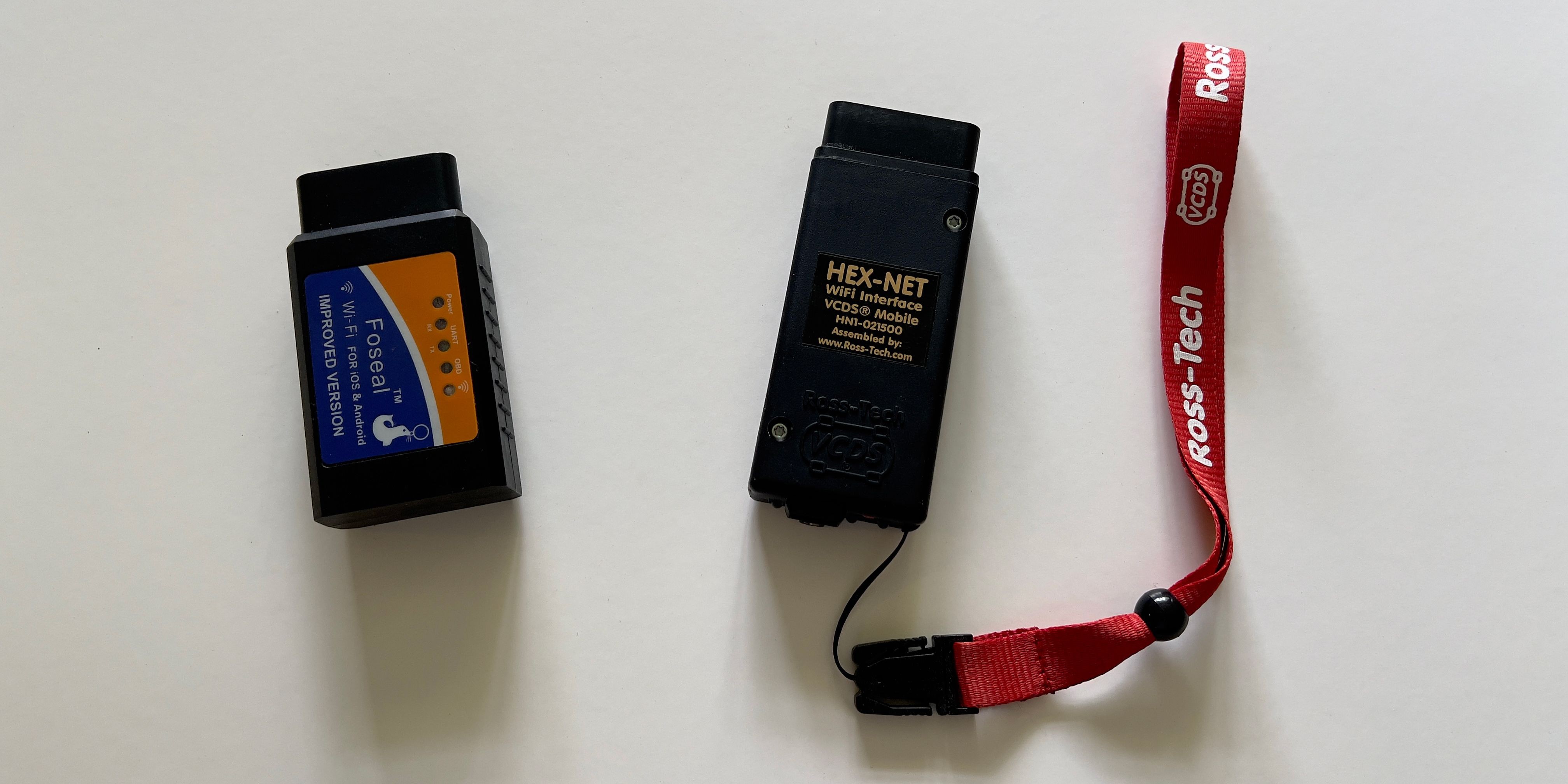 a standard obd-ii scanner and rosstech hexnet